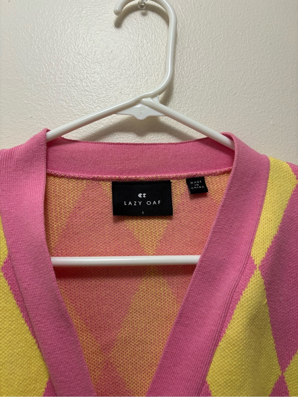 Lazy Oaf Harlequin Cropped Cardigan - whimsy whimsical clown core balloon sleeve - Picture 3 of 5